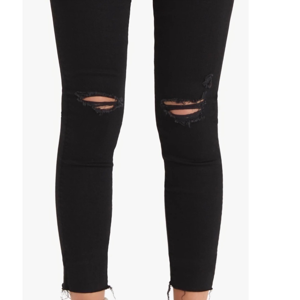 Mother Denim The Looker Ankle Fray Jeans  Guilty As Sin Distressed Ripped 29 - Picture 3 of 16